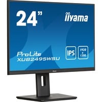 iiyama ProLite XUB2495WSU-B7 Monitor PC 61,2 cm (24.1") 1920 x 1200 Pixel WUXGA LED Nero, Monitor LED Nero (opaco), 61,2 cm (24.1"), 1920 x 1200 Pixel, WUXGA, LED, 4 ms, Nero