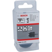 Bosch 2 608 572 075 mandrino Mandrino autoserrante 1/4", Chuck Mandrino autoserrante, 1 mm, 1 cm, 1/4", Metallo, Nero, Acciaio inox