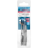 Bosch 2 608 900 595 punta per trapano Punta di centraggio 3 pz, Drill bit set Trapano, Martello perforatore, Punta di centraggio, 90 mm, Vetro, Ceramica dura, Tegola per tetto, Piastrella morbida, Pietra, Piastrella, Attacco esagonale, Acciaio inox