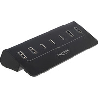 DeLOCK Hub USB 10 Gbps con 3 porte USB Type-C e 4 porte USB Type-A Nero