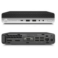 HP EliteDesk 800 G4 DM Ricondizionato, Mini-PC Nero/Argento