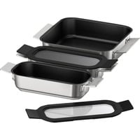 Neff Z9403FF0 set di pentole 5 pz, Set di padelle accaio/Nero, Set misto, Argento, Argento, Vetro, 220 °C, 4,2 kg