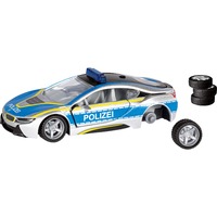 SIKU BMW i8 Police Modello di auto della polizia Preassemblato 1:50, Veicolo modello argento/Blu, Modello di auto della polizia, Preassemblato, 1:50, BMW i8, Qualsiasi tipo, Metallo, Plastica