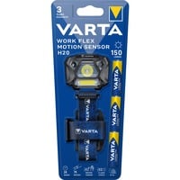 VARTA WORK FLEX MOTION SENSOR H20 Nero, Blu Torcia a fascia LED, Luce LED Nero/Blu, Torcia a fascia, Nero, Blu, 2 m, IP54, LED, 3 W
