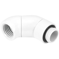Alphacool Adattatore angolare Eiszapfen doppio 45° girevole G1/4 maschio a G1/4 femmina, Connessione bianco