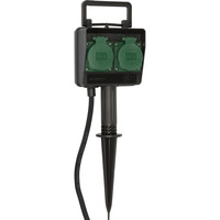 Brennenstuhl 1154430 presa energia Nero, Ciabatta Nero, Nero, IP44, 230 V, 16 A