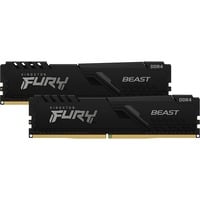Kingston FURY FURY Beast 64GB 3200MT/s DDR4 CL16 DIMM (Kit da 2) Black, Memoria Nero, 64 GB, 2 x 32 GB, DDR4, 288-pin DIMM