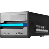 SilverStone Sugo SG12 vane portacomputer Scrivania Nero, Chassis Tower Nero, Scrivania, PC, Alluminio, Acciaio, Micro-ATX, Mini-DTX, Mini-ITX, Nero, 8,2 cm