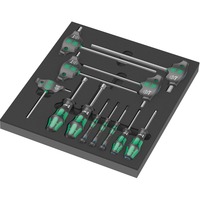 Wera Inserto in schiuma set di cacciaviti esagonali 1, 12 pezzi, Cacciavite Nero/grigio