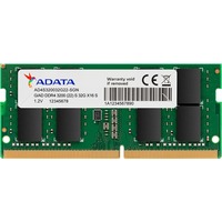 ADATA Premier memoria 32 GB 1 x 32 GB DDR4 verde, 32 GB, 1 x 32 GB, DDR4, 3200 MHz, 260-pin SO-DIMM