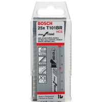 Bosch Lama per seghetto alternativo T 101 BR Clean per legno, 100mm, Lama per sega 