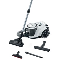 Bosch Serie 6 BGC41XALL aspirapolvere a traino 2,4 L Secco 700 W Senza sacchetto bianco, 700 W, Secco, Senza sacchetto, 2,4 L, 68 dB, Bianco