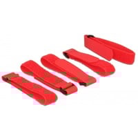DeLOCK 18705 Velcro Rosso 5 pz, Fascette ferma-cavo rosso, Rosso, 20 mm, 300 mm, 5 pz