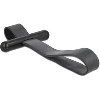 DeLOCK Kabelbinder mit Gummischlaufe schwarz fascetta Gomma Nero, Fascette ferma-cavo Nero, Gomma, Nero