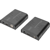 Digitus Set extender KVM IP HDMI Full HD, Switch KVM Nero
