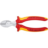 KNIPEX X-Cut Pinze da taglio diagonale, Pinze di taglio giallo, Pinze da taglio diagonale, Acciaio al cromo vanadio, Plastica, Rosso/Arancione, 16 cm, 175 g