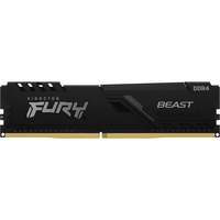 Kingston FURY FURY Beast memoria 8 GB 1 x 8 GB DDR4 2666 MHz Nero, 8 GB, 1 x 8 GB, DDR4, 2666 MHz, 288-pin DIMM
