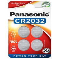 Panasonic CR-2032EL/4B batteria per uso domestico Batteria monouso CR2032 Litio Batteria monouso, CR2032, Litio, 3 V, 4 pz, 220 mAh