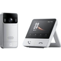 SwitchBot Campanello video con display, Campanello per porte bianco/Argento
