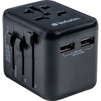 Verbatim 49543 adattatore per presa di corrente Universale Nero, Viaggio di spina Nero, Universale, Universale, Tipo A, Tipo B, Tipo C (Europlug), Tipo E (FR), Tipo F, Tipo G (UK), Tipo I (AU), Tipo J (CH),..., Tipo A, Tipo B, Tipo C, Tipo D (UK), Tipo E (FR), Tipo F, Tipo G (UK), Tipo H (IL), Tipo I (AU),..., 100 - 250 V, 50 - 60 Hz