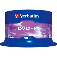 Verbatim VB-DPR47S3A DVD vergini, Supporti vergini DVD DVD+R, 120 mm, Fuso, 50 pz, 4,7 GB