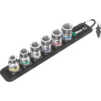 Wera 05003995001 Set di bussole, chiave combinata Nero, Set di bussole, 1/2", Metrico, 6 testina/e, 10,13,15,16,17,19 mm
