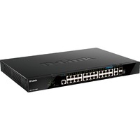 D-Link DGS-1520-28MP switch di rete Gestito L3 Gigabit Ethernet (10/100/1000) Supporto Power over Ethernet (PoE) 1U Nero Gestito, L3, Gigabit Ethernet (10/100/1000), Supporto Power over Ethernet (PoE), Montaggio rack, 1U