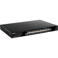 D-Link DGS-1520-28MP switch di rete Gestito L3 Gigabit Ethernet (10/100/1000) Supporto Power over Ethernet (PoE) 1U Nero, Interruttore Gestito, L3, Gigabit Ethernet (10/100/1000), Supporto Power over Ethernet (PoE), Montaggio rack, 1U