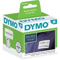 Dymo LW - Etichette di spedizione/badge nominativi - 54 x 101 mm - S0722430, Etichetta Bianco, Etichetta per stampante autoadesiva, Carta, Permanente, Rettangolo, LabelWriter
