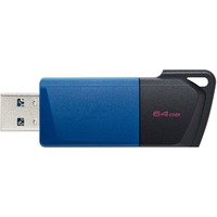 Kingston DataTraveler 64GB USB3.2 Gen 1 Exodia M (Nero + Blu), Chiavetta USB blu/Nero, 64 GB, USB tipo A, 3.2 Gen 1 (3.1 Gen 1), Lamina di scorrimento, 10 g, Nero, Blu