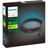 Philips Cavo estensione 5m per esterni, Cavo di prolunga Nero, Philips Hue White and Color ambiance Cavo estensione 5m per esterni, Cavo di prolunga, Nero, Sintetico, Giardino, Cortile, IP67, III