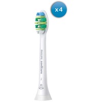 Philips Confezione da 4 testine standard per spazzolino sonico bianco, 4 pz, Bianco, Medio, 2 Series plaque control, 2 Series plaque defense, 3 Series gum health, DiamondClean, DiamondClean..., Regular, Click-on