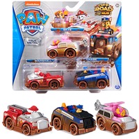 Image of True Metal Off-Road Mud, confezione da 3 con macchinine giocattolo di Skye, Chase e Marshall, scala 1:55, giocattoli per bambini dai 3 anni in su