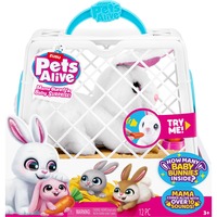 ZURU Pets Alive Mama Bunny Surprise, Peluche animali Pets Alive Mama Bunny Surprise, Coniglio giocattolo, 3 anno/i, Interattivo, Sonoro, Mini Stilo AAA, Batterie incluse