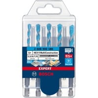 Bosch Expert HEX-9 Punta di trapano per muratura 5 pz, Drill bit set Trapano, Punta di trapano per muratura, Rotazione manuale destra, Cemento, Plastica, Piastrella morbida, Legno dolce, Acciaio, 5 pz, Diameter mm: 5.5 / 6.0 / 6.0 / 7.0 / 8.0 Working length mm: 60 / 60 / 60 / 60 / 50 Total length...