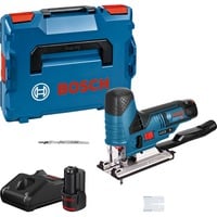 Bosch GST 12V-70 Professional seghetto elettrico 2800 spm (fogli per minuto) 1,5 kg, Puzzle blu/Nero, Nero, Blu, Rosso, Argento, 45°, 0 - 45°, 2800 spm (fogli per minuto), 7 cm, 1500 spm (fogli per minuto)