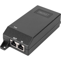 Digitus Iniettore Gigabit Ethernet PoE+, 802.3at 30 W, Iniettore PoE Nero