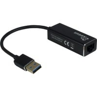 Inter-Tech ARGUS IT-810 scheda di interfaccia e adattatore, Scheda di rete Nero, Realtek RTL8153, 25 mm, 240 mm, 17 mm, 30 g