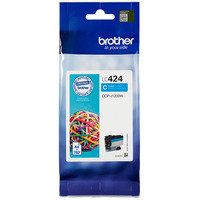 Brother Cartuccia d'inchiostro ciano LC-424C Ciano, 1 pz, 750 pagine, Confezione singola