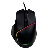 Inter-Tech GT-100 RGB mouse Mano destra USB tipo A Ottico 6400 DPI, Mouse da gioco Nero, Mano destra, Ottico, USB tipo A, 6400 DPI, Nero