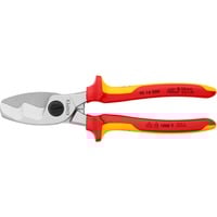 KNIPEX 95 16 200 tagliafibre Tagliafilo/cavo manuale, Pinze di taglio Tagliafilo/cavo manuale, Rosso/giallo, Cromo, 2 cm, VDE, 20 cm