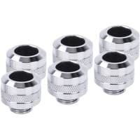 Alphacool Eiszapfen PRO 13mm HardTube Fitting G1/4 - Chrome, Connessione cromo