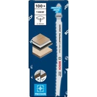 Bosch 2 608 900 546 lama per sega a gattuccio, sega a traforo e sega universale Lama per seghetto alternativo Bimetallo 100 pz Lama per seghetto alternativo, Legno, Bimetallo, Acciaio inox, 2 mm, 11,7 cm