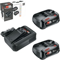 Bosch Set di avviamento batteria 18V 2x 2,5Ah + caricabatterie rapido AL 18V-44 Nero