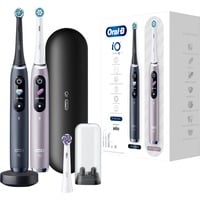 Braun iO 9 Adulto Spazzolino rotante Nero, Rosa, Spazzolino da denti elettrico Nero/rosato, Adulto, Spazzolino rotante, Cura quotidiana, Cura gum, Intenso, Sensibile, Super sensitive, Tongue care, Sbiancante, Nero, Rosa, 2 min, Black Lava, Rose Quartz