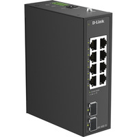 D-Link DIS-100G-10 switch di rete Non gestito L2 Gigabit Ethernet (10/100/1000) DIN rail Nero, Interruttore Non gestito, L2, Gigabit Ethernet (10/100/1000), DIN rail