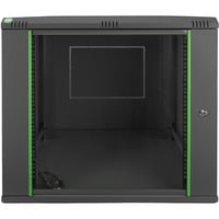 Digitus Alloggiamento a parete Serie Dynamic Basic - 600 x 450 mm (L x P), IT armadio Nero, Da parete, 12U, 60 kg, Lucchetti, 29 kg, Nero