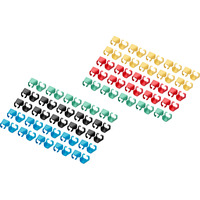 Digitus Clip colorati per cavi patch - Misti (20 pezzi ciascuno), Clip per cavo multi colorata