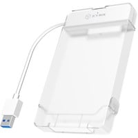 ICY BOX IB-AC703-U3 Box esterno HDD/SSD Bianco 2.5", Disk enclosure bianco, Box esterno HDD/SSD, 2.5", Serial ATA III, 5 Gbit/s, Hot-swap, Bianco
