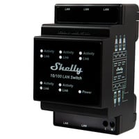 Shelly Switch LAN 5 Porte 10/100 Mbit, Interruttore Nero